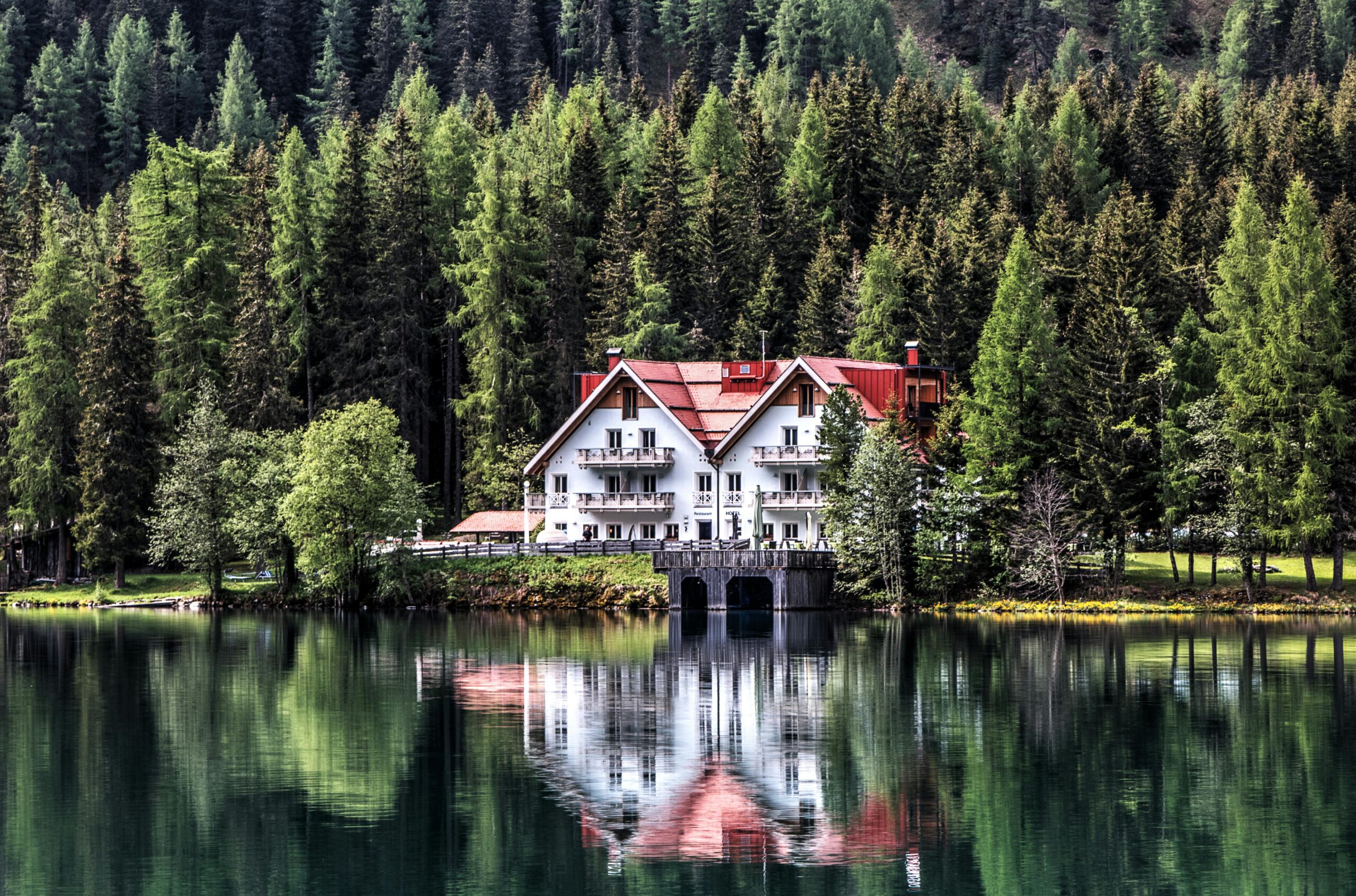 beautiful house on a lake